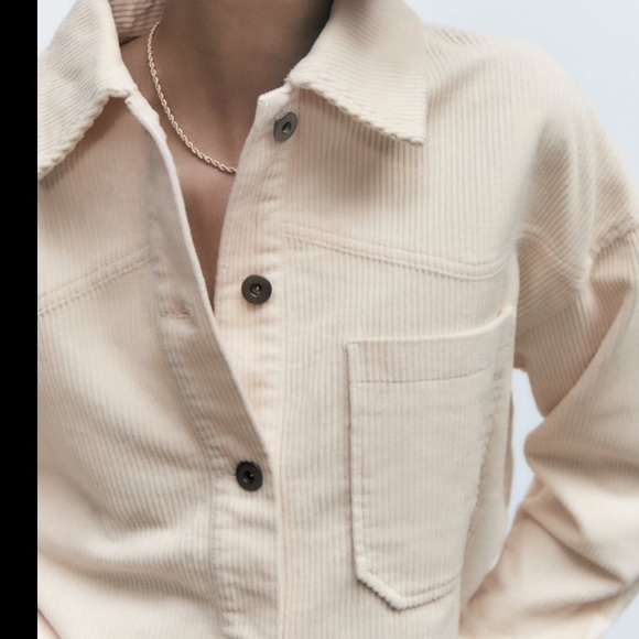 Zara short corduroy jacket with pocket - Picture 2 of 9